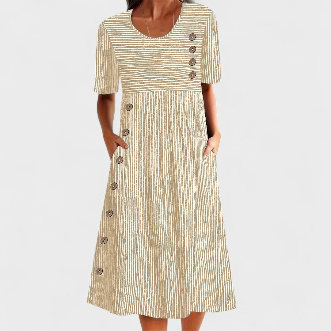 Лариса - Лятна рокля на райета