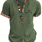 Боглев - Риза с къс ръкав и детайли на деколтето