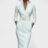 Денира - Елегантна рокля с колан