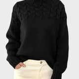 Адена - Дамски вълнен пуловер с яка