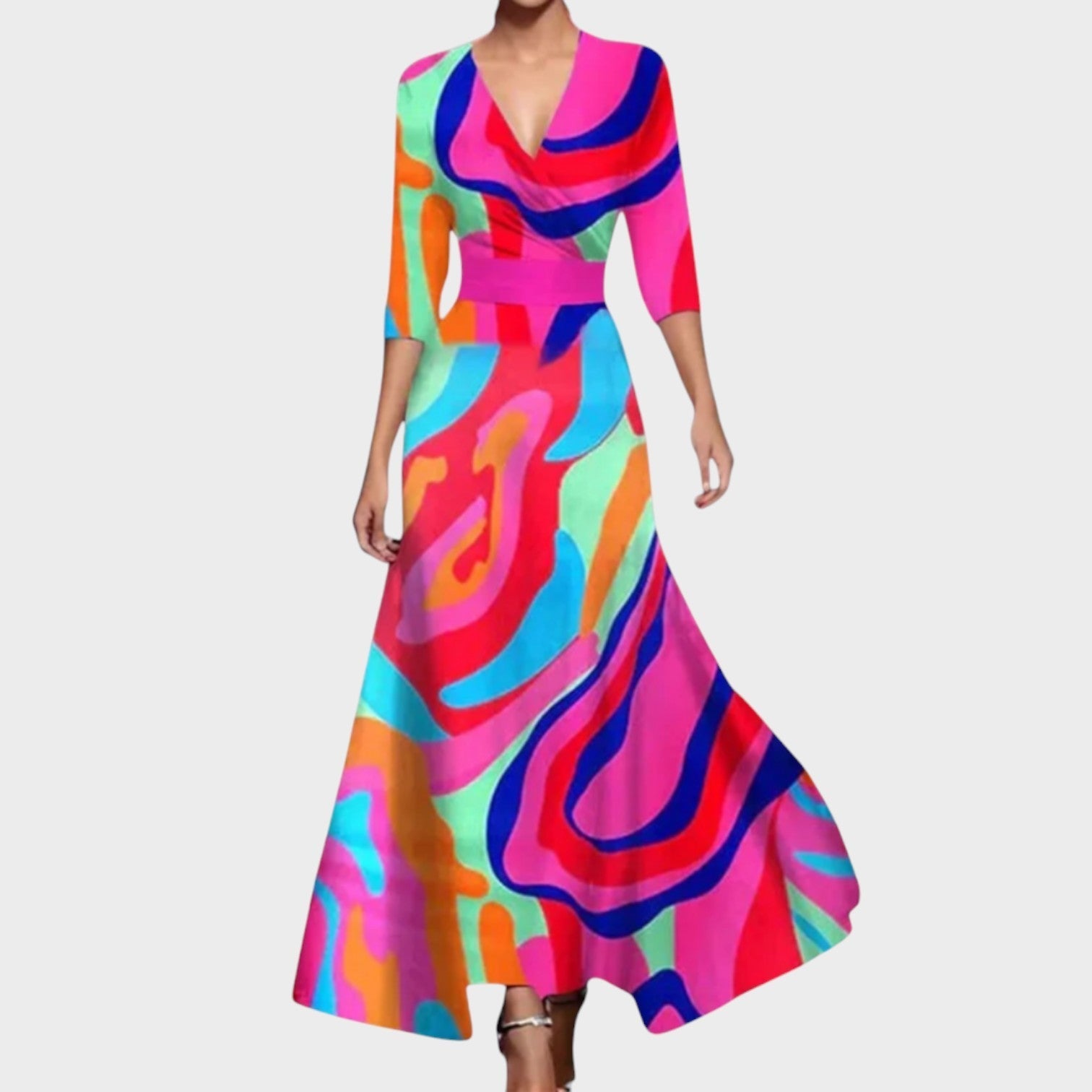 Инга - Ръчно изработена макси рокля от първокласно качество