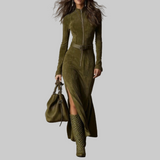 Вилина – Дълга суедова рокля Алесия