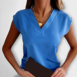 Релина - Дамска лятна блуза с V-образно деколте и свободни ръкави