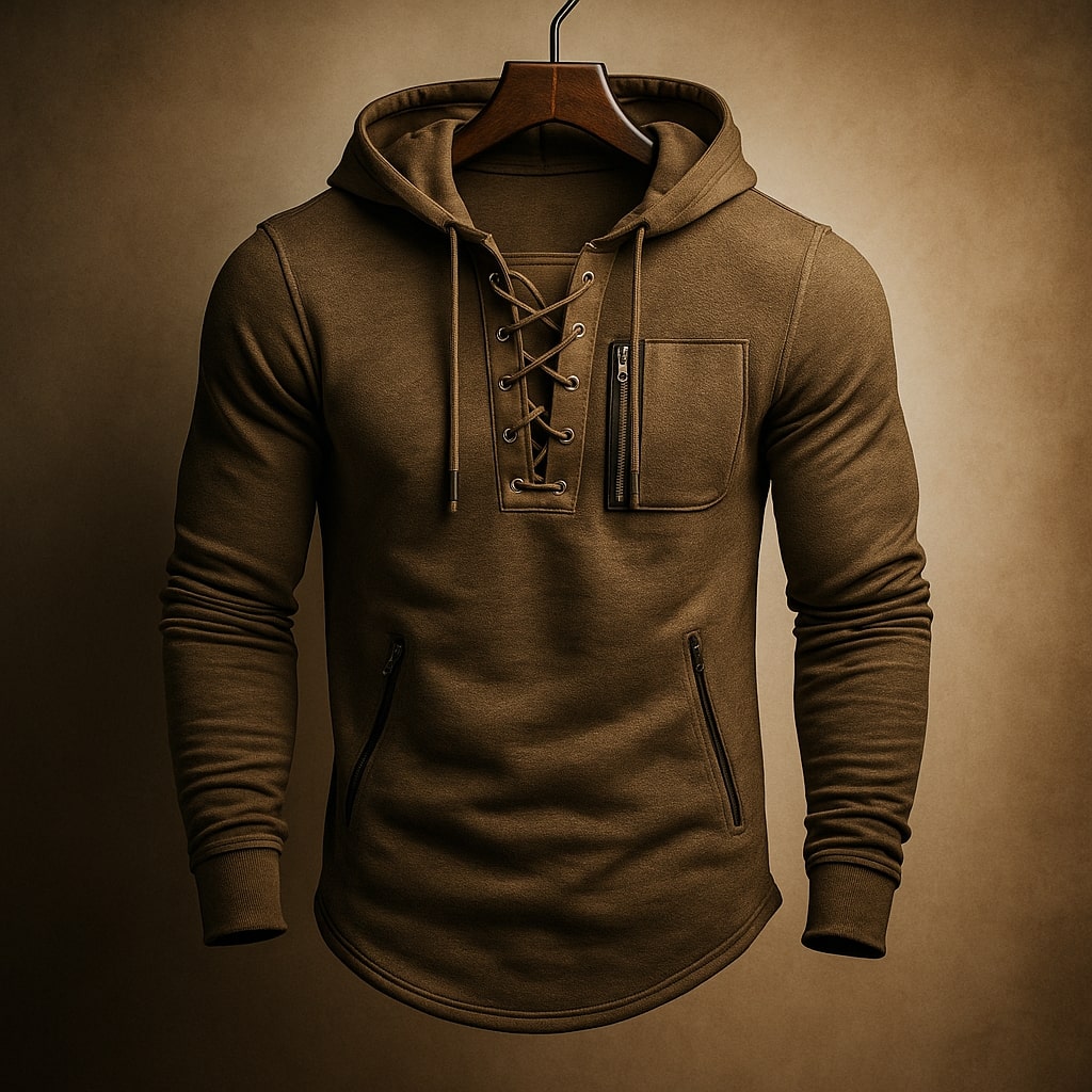 Вистар - Суитшърт с качулка и дантела отпред