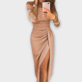 Златина - Елегантна рокля с открити рамене