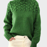 Адена - Дамски вълнен пуловер с яка