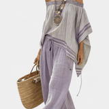 Солара - Комплект от раирани панталони и тениска