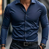 Валрил - Елегантна вталена риза с дълъг ръкав