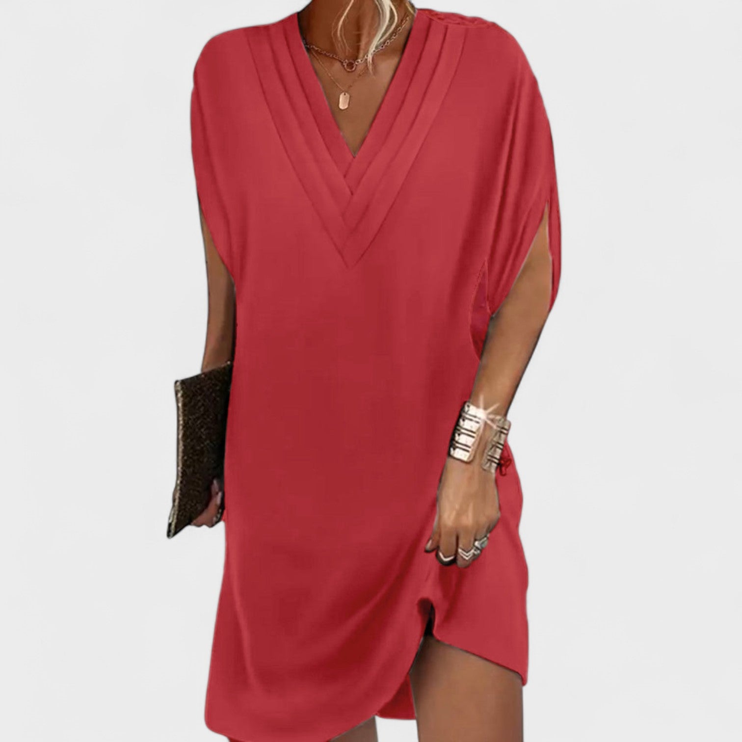 Диана - Елегантна рокля с отворени ръкави