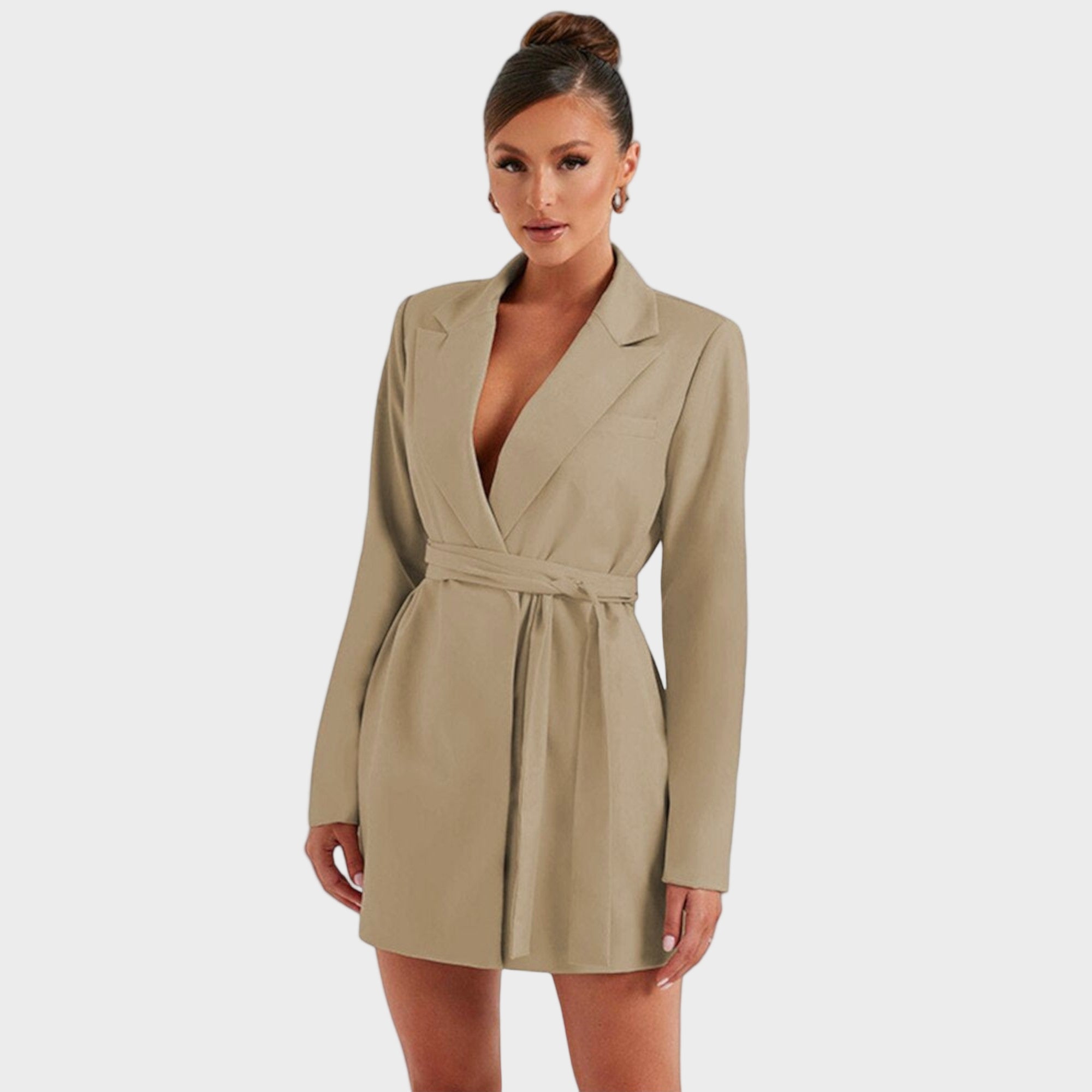 Лилия - Рокля-сако с V-образно деколте