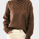 Адена - Дамски вълнен пуловер с яка