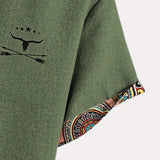 Боглев - Риза с къс ръкав и детайли на деколтето