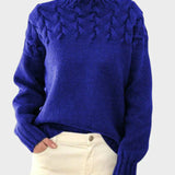 Адена - Дамски вълнен пуловер с яка