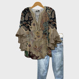 Борлиа - Ефирна блуза с волани