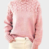 Адена - Дамски вълнен пуловер с яка