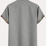 Боглев - Риза с къс ръкав и детайли на деколтето