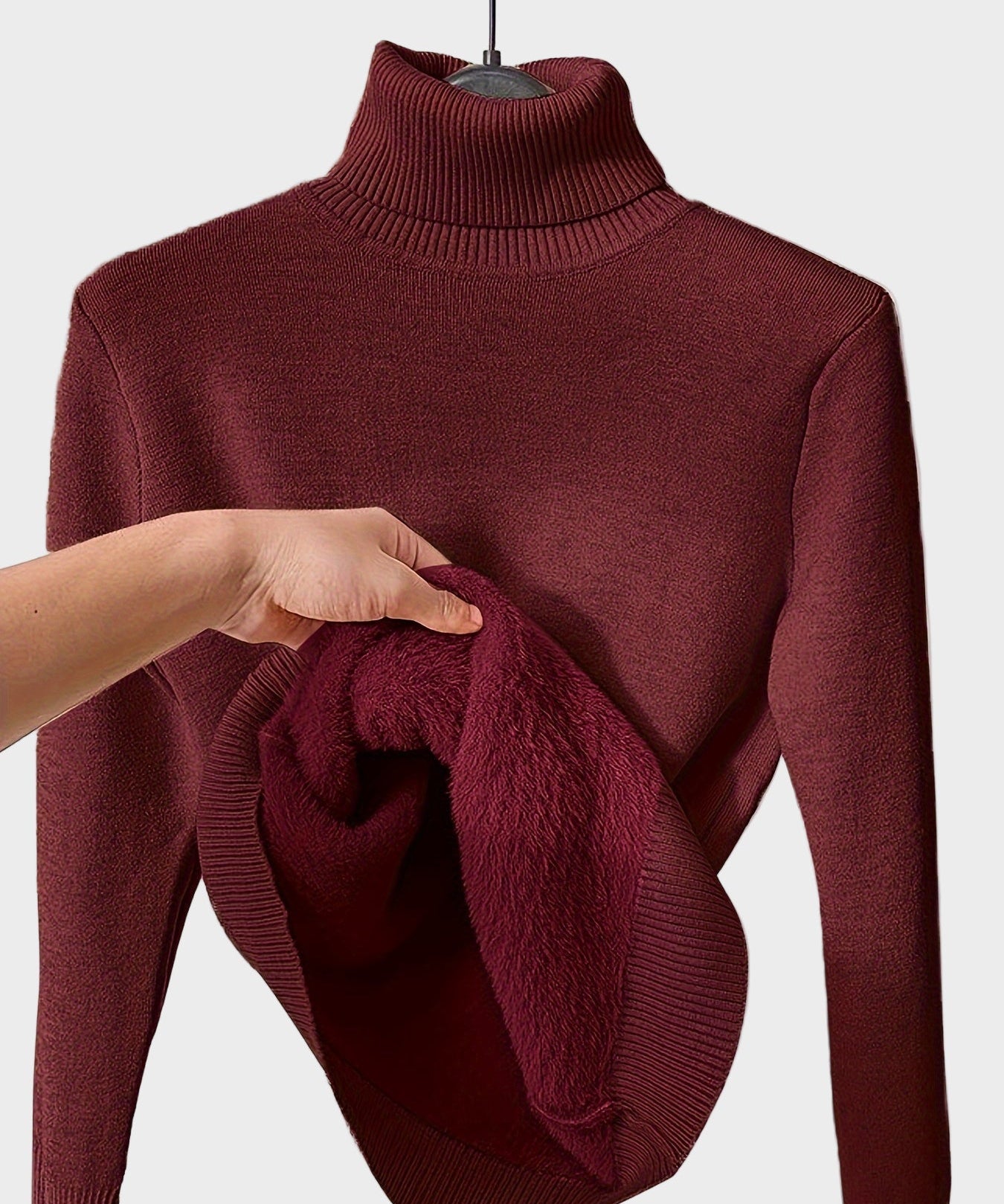 Адара - Мек пуловер с висока яка