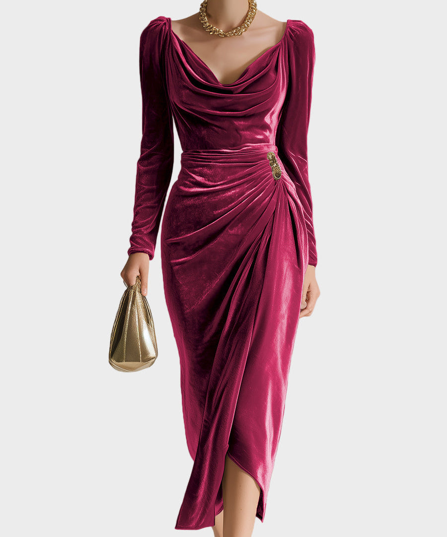 Еделина - Елегантна миди рокля