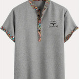 Боглев - Риза с къс ръкав и детайли на деколтето