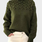 Адена - Дамски вълнен пуловер с яка