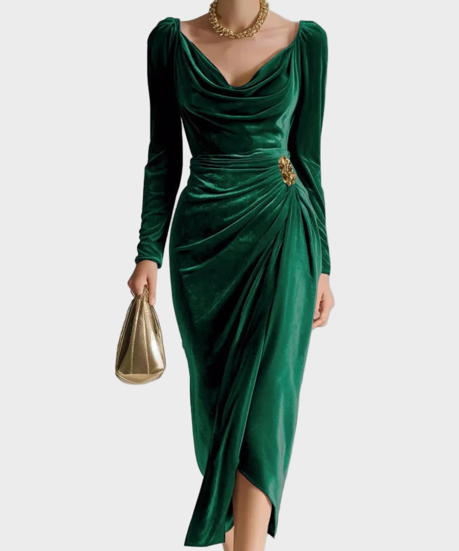 Еделина - Елегантна миди рокля