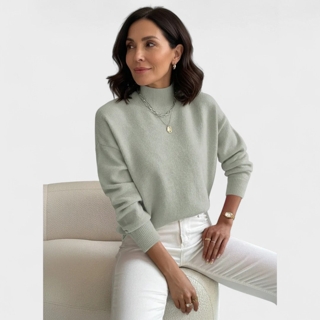 Флорелия - Пуловер с висока яка