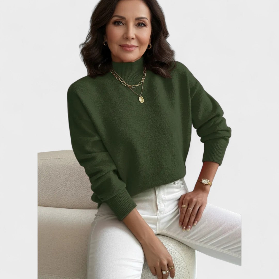 Флорелия - Пуловер с висока яка