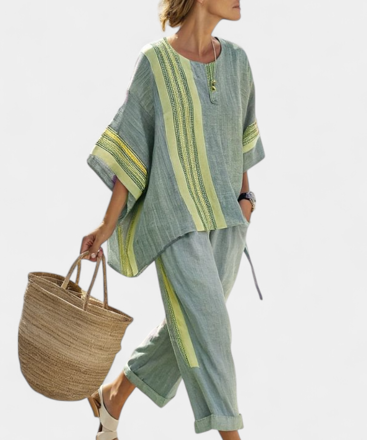 Самара - Комплект от раирани панталони и тениска