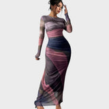 Диелина - Макси рокля с дълги ръкави