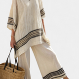 Серана - Комплект от раирани панталони и тениска