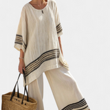 Серана - Комплект от раирани панталони и тениска