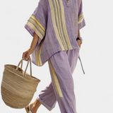 Самара - Комплект от раирани панталони и тениска