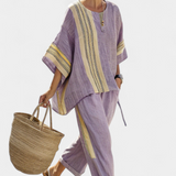 Самара - Комплект от раирани панталони и тениска