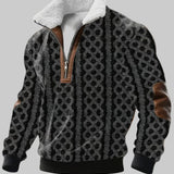 Валтар - Суитшърт с цип, висока яка и кожена подплата