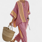 Самара - Комплект от раирани панталони и тениска