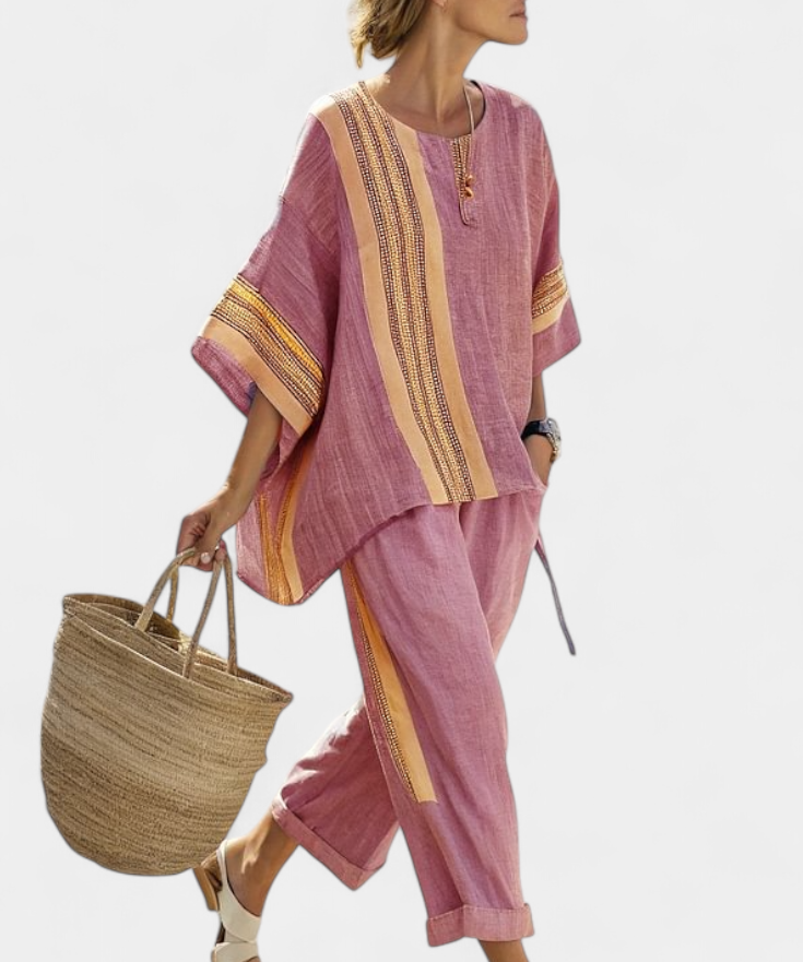 Самара - Комплект от раирани панталони и тениска