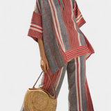 Славея - Комплект от раирани панталони и тениска