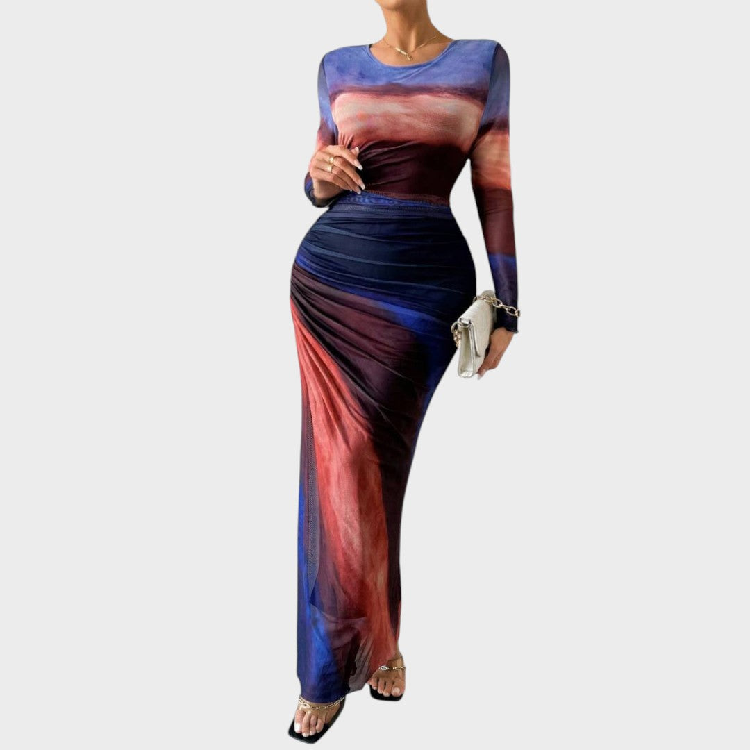 Диелина - Макси рокля с дълги ръкави