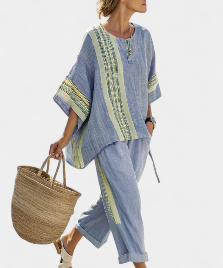 Самара - Комплект от раирани панталони и тениска