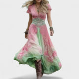 Дарела - Флорална, прилепнала и ефирна рокля