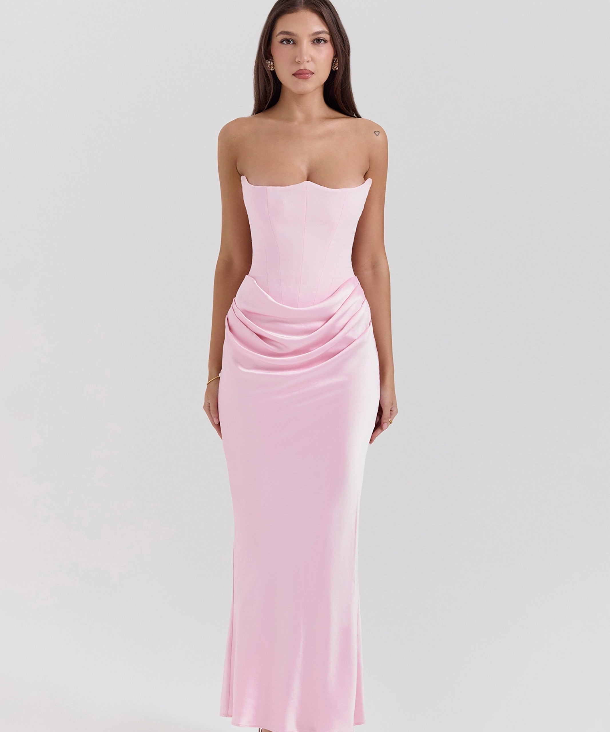 Ермила - Макси рокля с драпирана презрамка