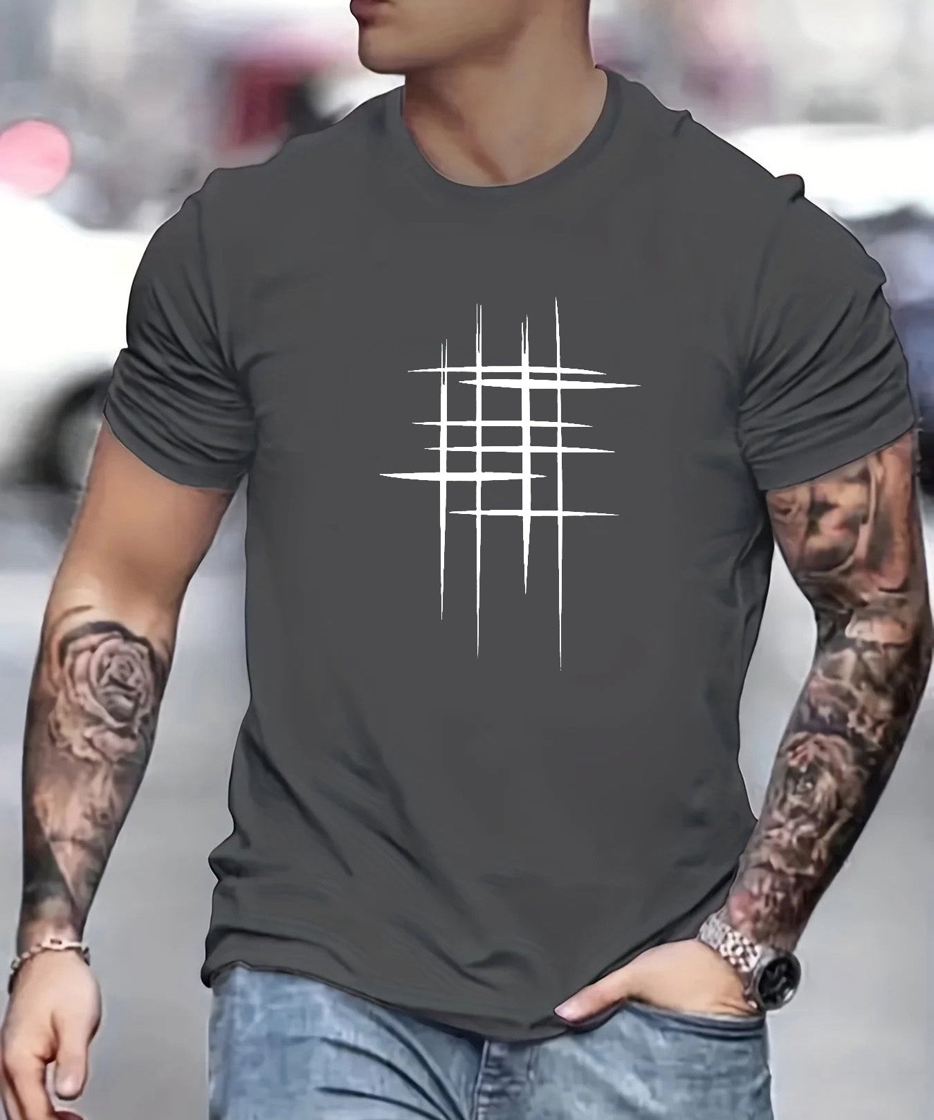 Валвис - Стилен тениска с кръгло деколте и графичен принт