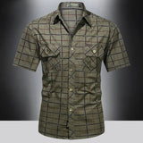Богзар - Карирана риза с къс ръкав