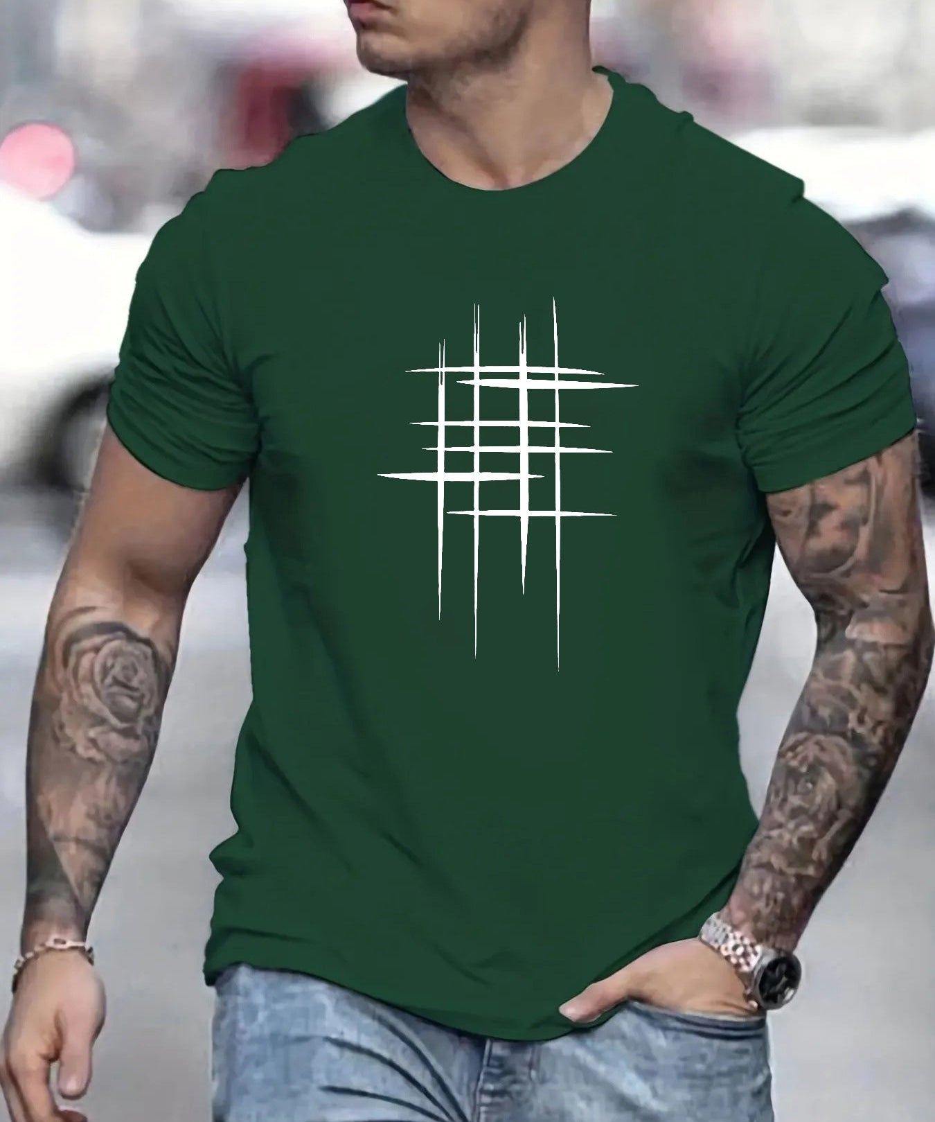 Валвис - Стилен тениска с кръгло деколте и графичен принт