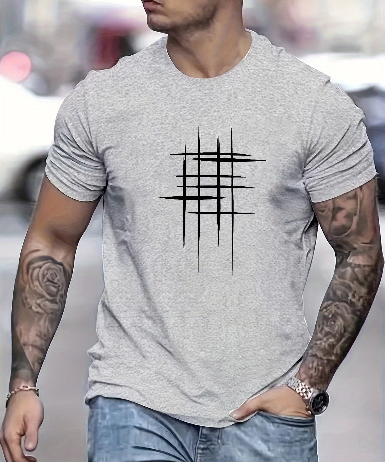 Валвис - Стилен тениска с кръгло деколте и графичен принт