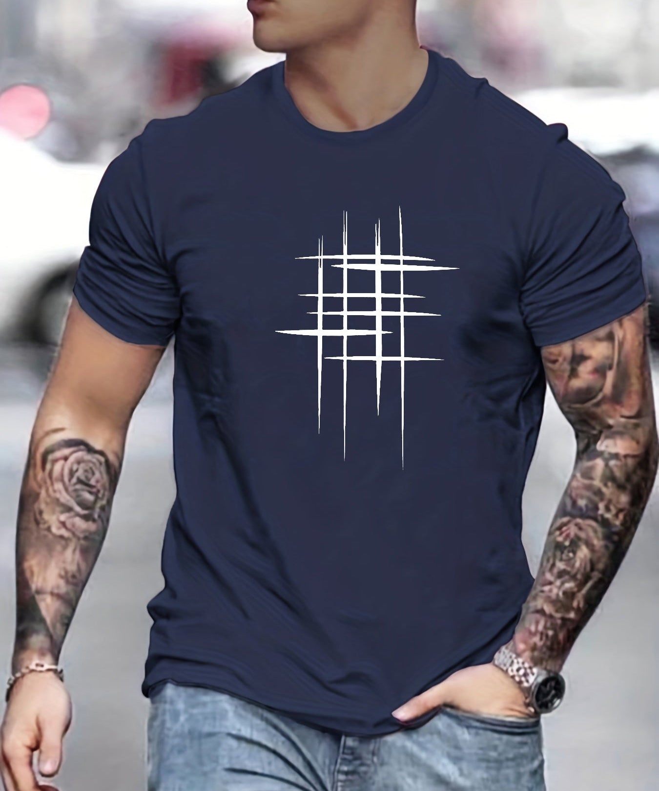 Валвис - Стилен тениска с кръгло деколте и графичен принт