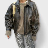 Асвелия - Винтидж дънки с леопардов десен