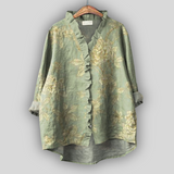 Златкня - Ленена блуза с щампа