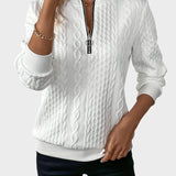 Бранислава - Дамски плетен пуловер с цип