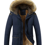 Велцар - Зимно палто с качулка и кожена подплата.